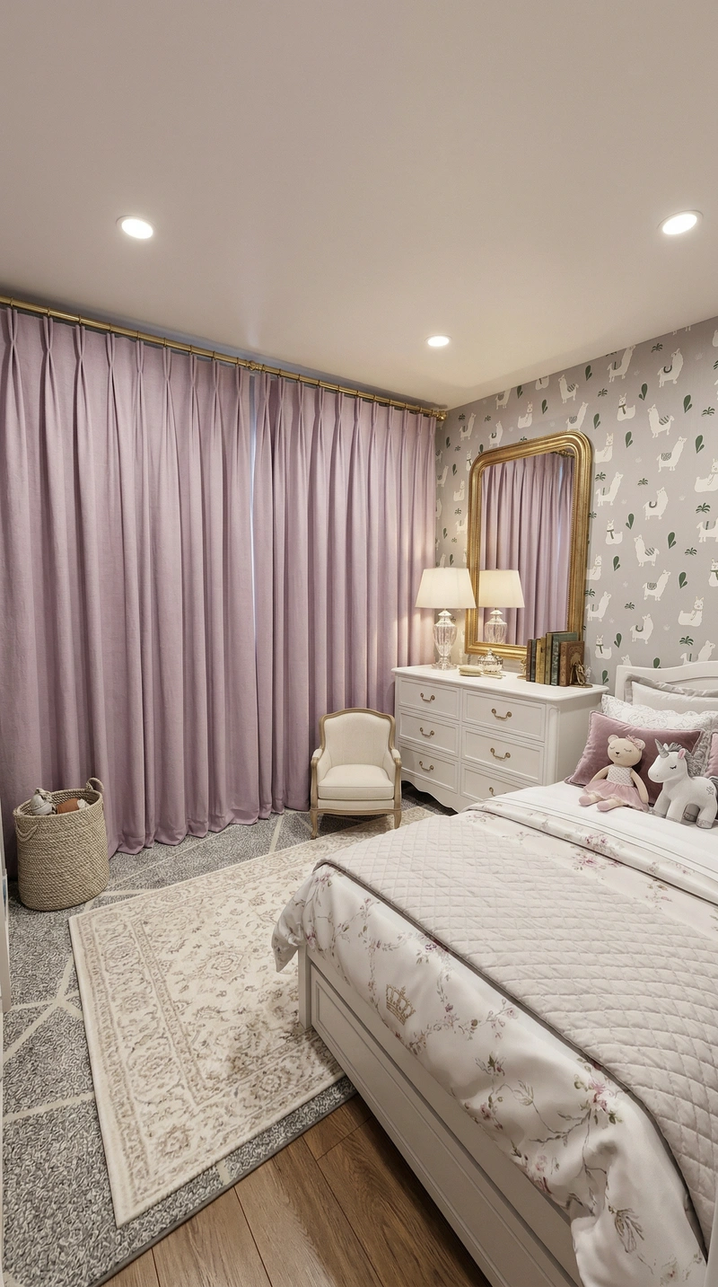 Дизайн интерьера в стиле Классика — Детская от нейросети RoomGPT