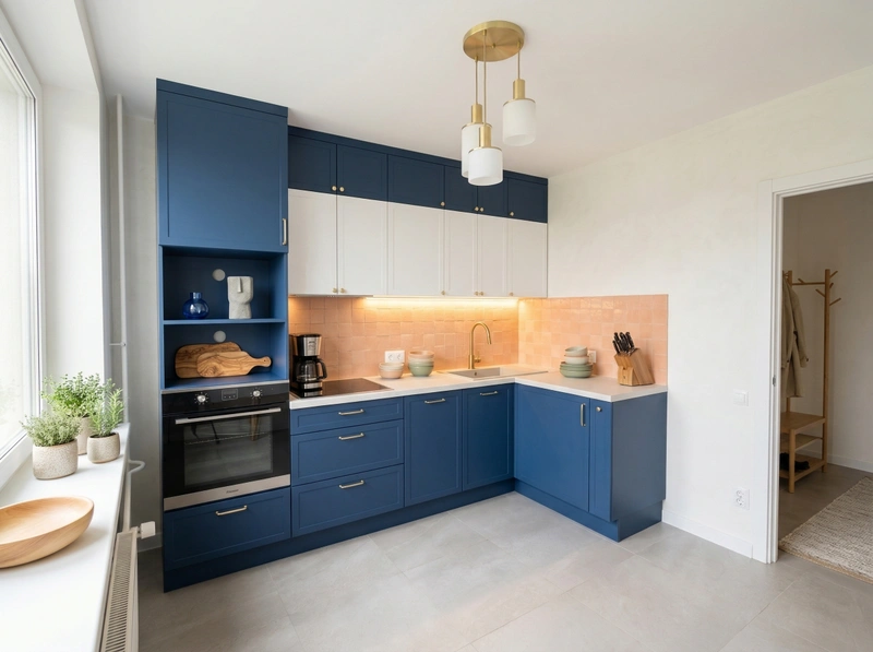 Дизайн кухни в стиле Сканди — фото интерьера от нейросети RoomGPT