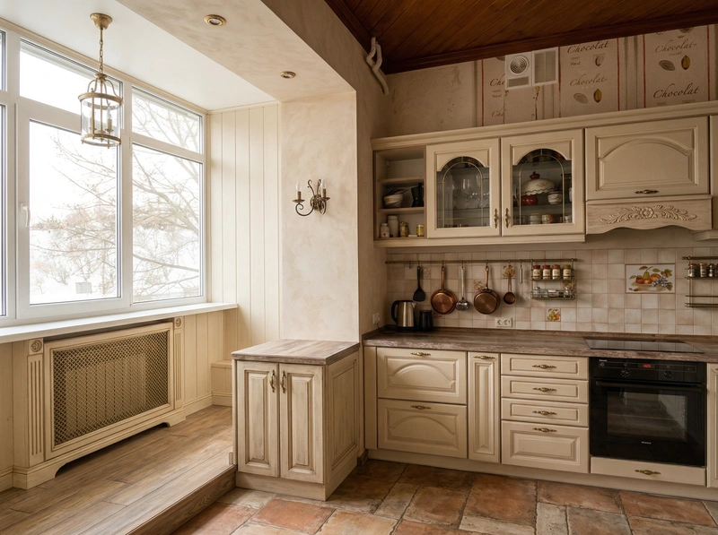 Дизайн интерьера в стиле Классика — Кухня от нейросети RoomGPT