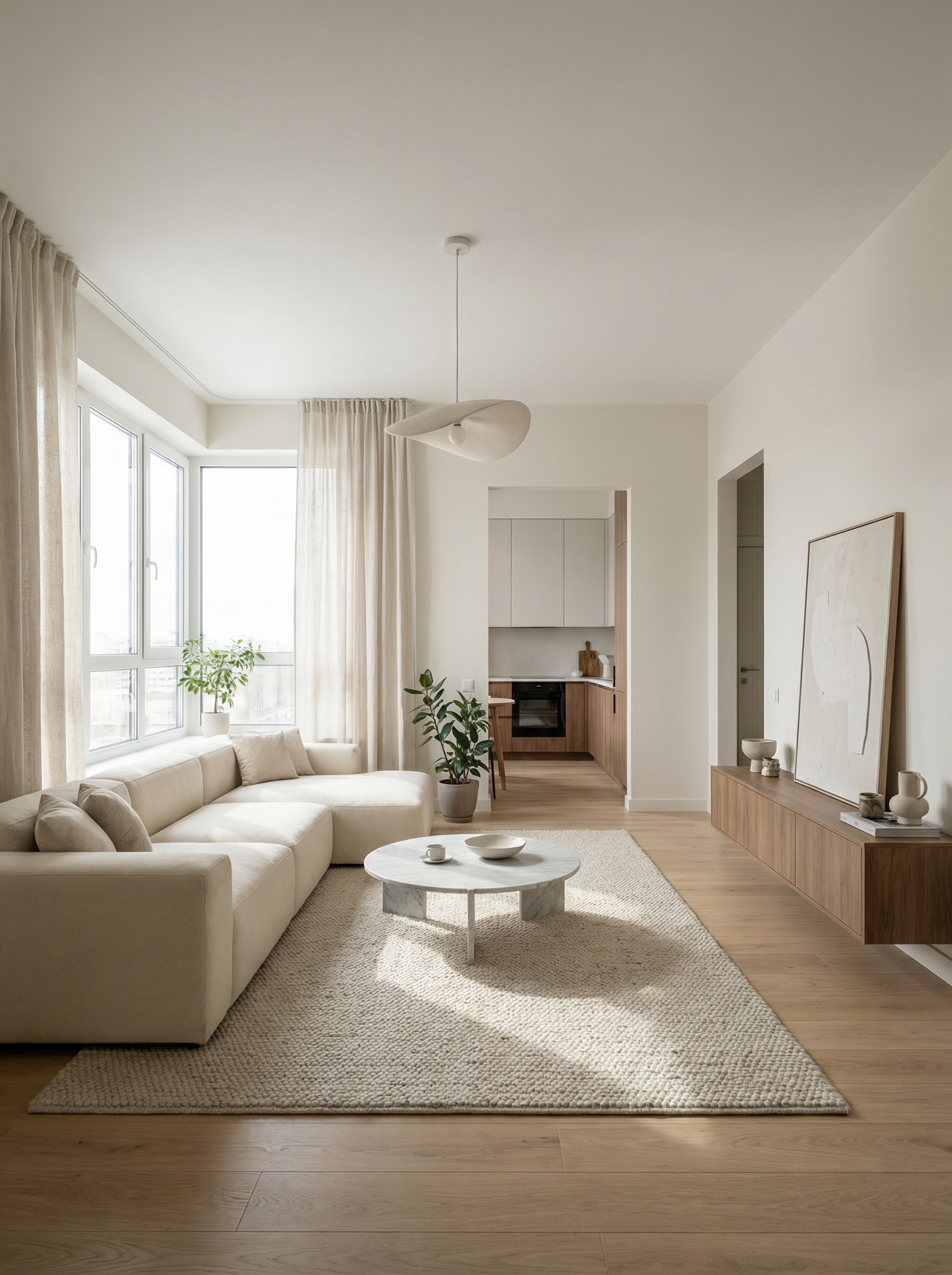 Дизайн гостиной в стиле Минимализм — фото интерьера от нейросети RoomGPT