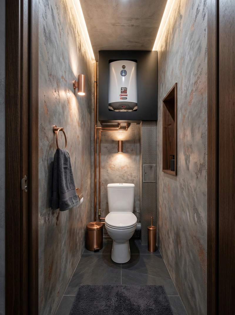 Дизайн интерьера в стиле Контемпорари — Ванная от нейросети RoomGPT