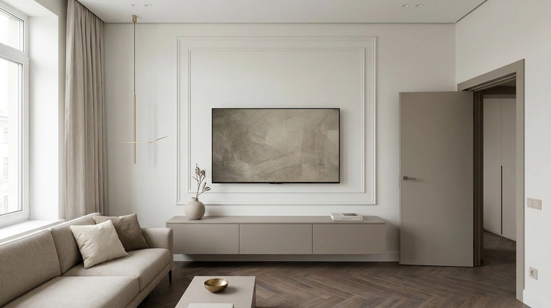Дизайн интерьера в стиле Минимализм — Гостиная от нейросети RoomGPT