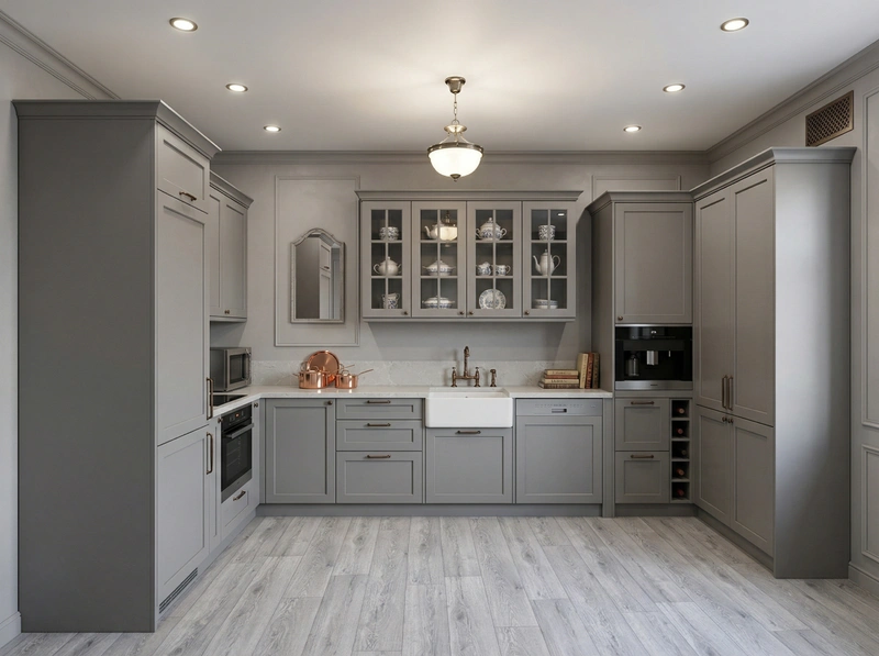 Дизайн кухни в стиле Классика — фото интерьера от нейросети RoomGPT