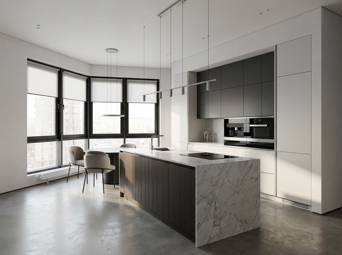 Дизайн кухни в стиле Минимализм — фото интерьера от нейросети RoomGPT