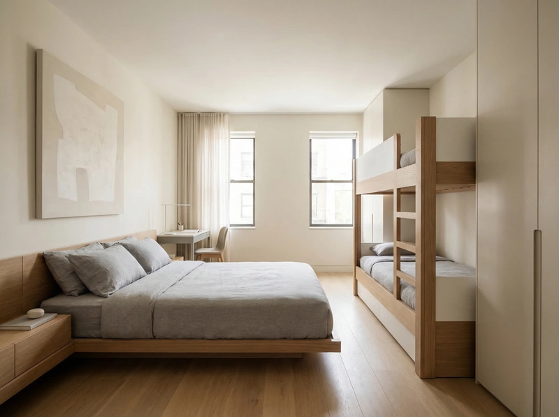 Дизайн интерьера в стиле Минимализм — Спальня от нейросети RoomGPT