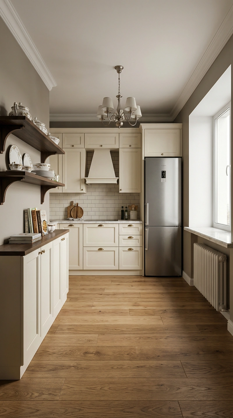 Дизайн интерьера в стиле Классика — Кухня от нейросети RoomGPT