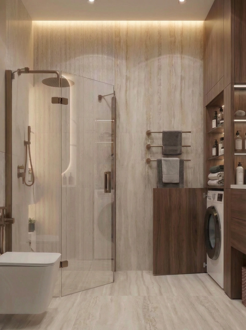 Дизайн ванной в стиле Минимализм — фото интерьера от нейросети RoomGPT