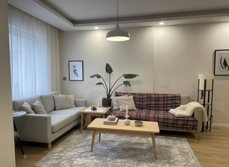 Дизайн интерьера в стиле Хюгге — Гостиная от нейросети RoomGPT