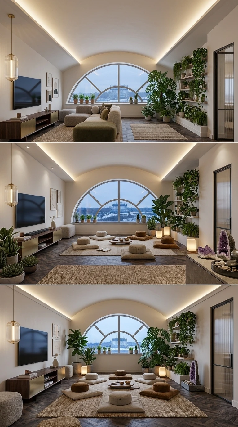 Дизайн гостиной в стиле Контемпорари — фото интерьера от нейросети RoomGPT
