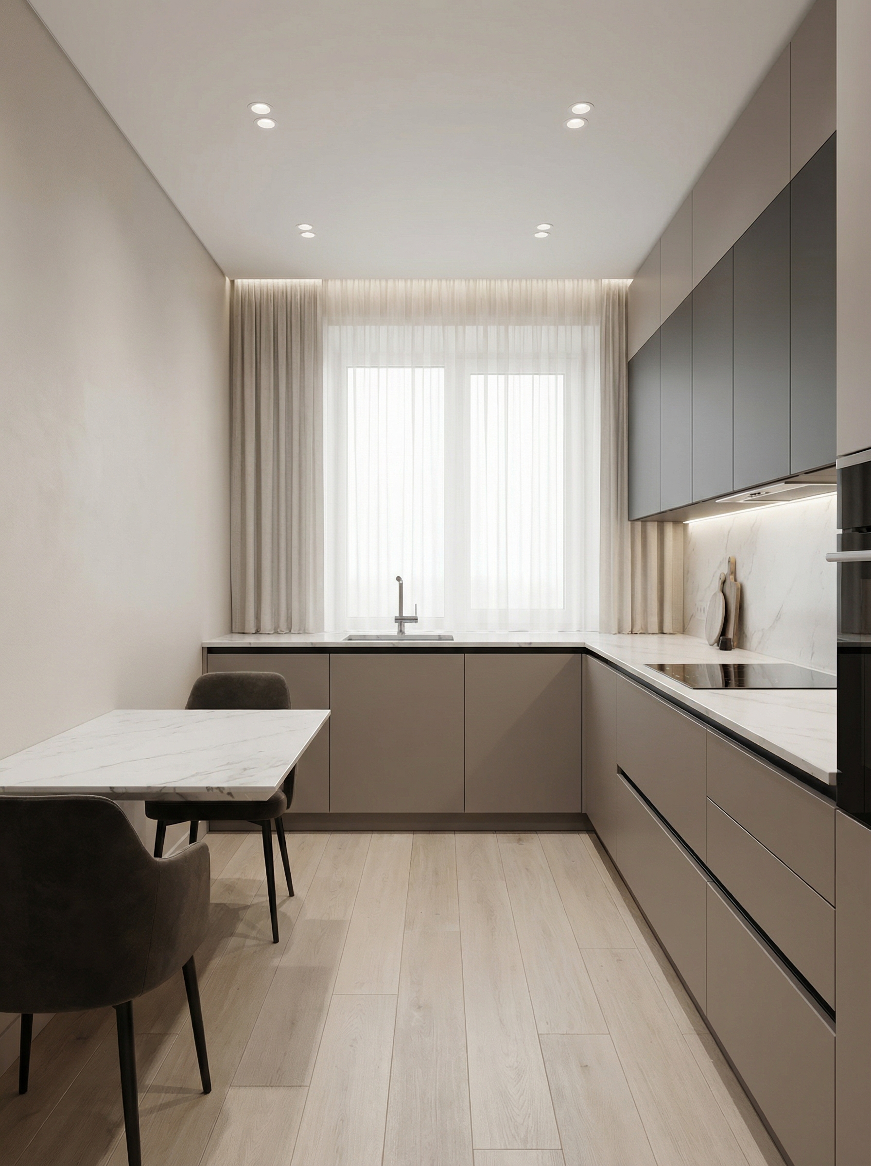 Дизайн кухни в стиле Минимализм — фото интерьера от нейросети RoomGPT