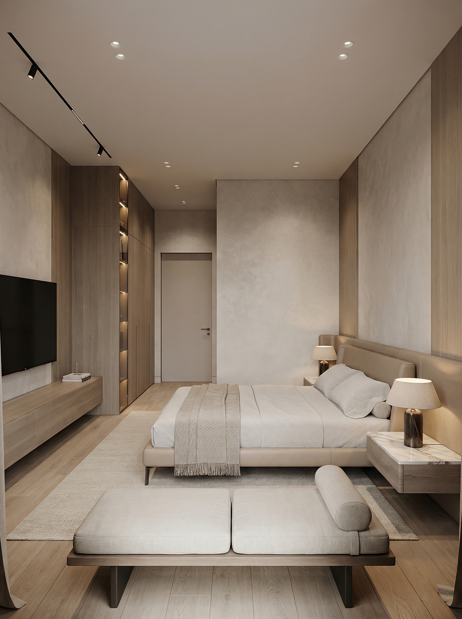 Дизайн спальни в стиле Минимализм — фото интерьера от нейросети RoomGPT