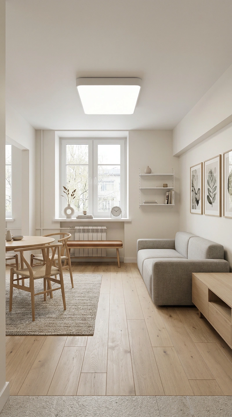 Дизайн интерьера в стиле Сканди — Гостиная от нейросети RoomGPT