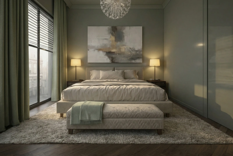 Дизайн спальни в стиле Без стиля — фото интерьера от нейросети RoomGPT