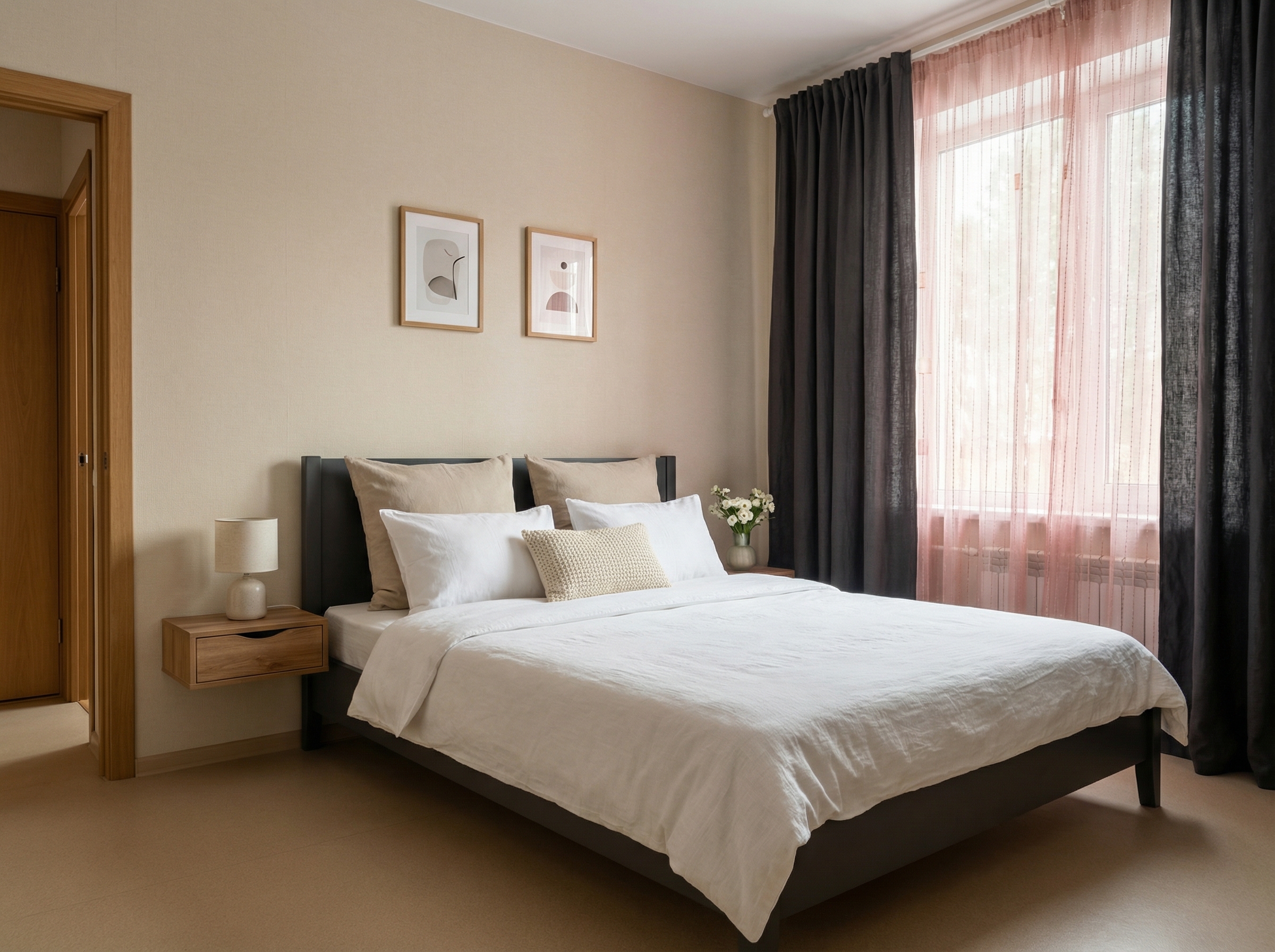 Дизайн спальни в стиле Минимализм — фото интерьера от нейросети RoomGPT