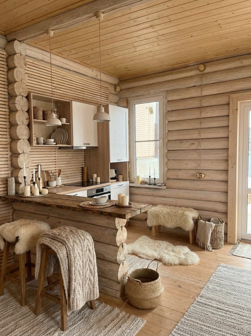 Дизайн интерьера в стиле Хюгге — Кухня от нейросети RoomGPT