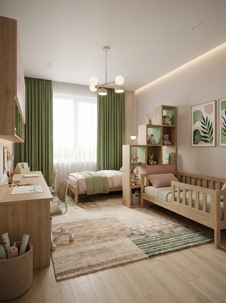 Дизайн детской в стиле Минимализм — фото интерьера от нейросети RoomGPT