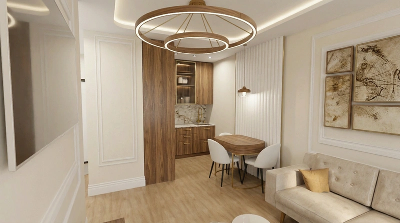 Дизайн интерьера в стиле Классика — Гостиная от нейросети RoomGPT