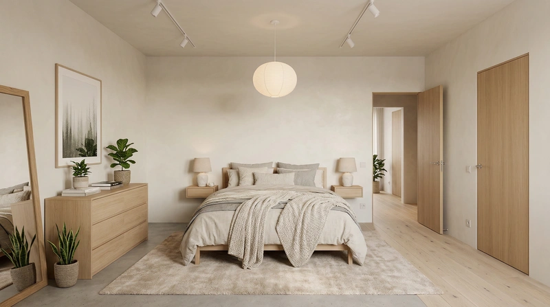 Дизайн интерьера в стиле Хюгге — Спальня от нейросети RoomGPT