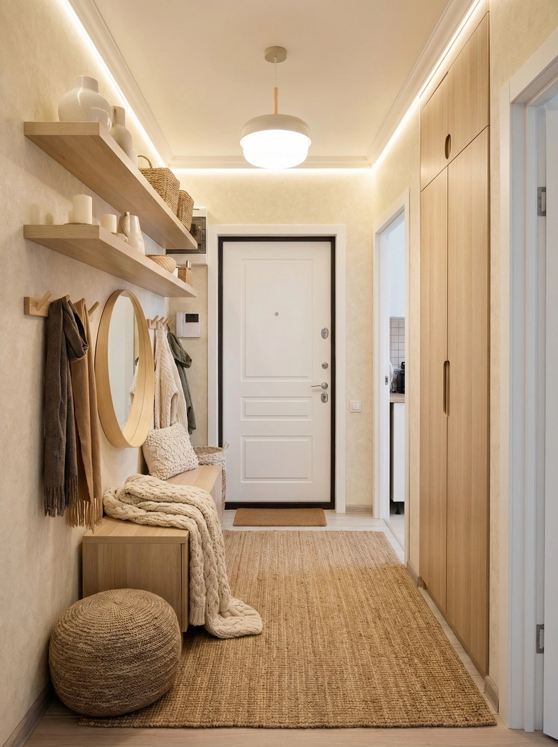 Дизайн интерьера в стиле Хюгге — Прихожая от нейросети RoomGPT