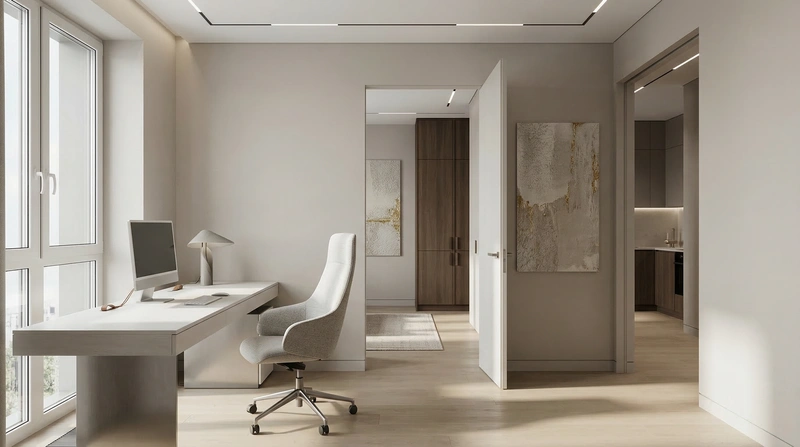 Дизайн интерьера в стиле Минимализм — Кабинет от нейросети RoomGPT