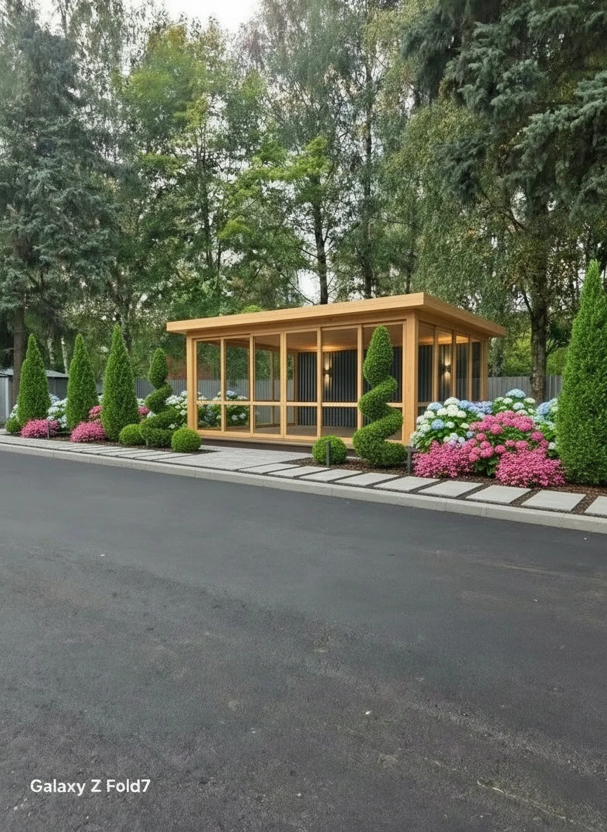 Ландшафтный дизайн в стиле Минимализм — Участок от нейросети RoomGPT