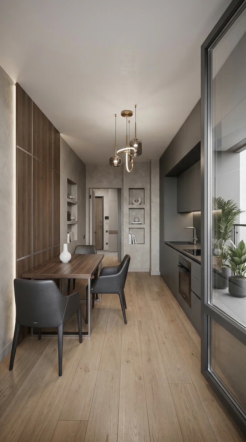 Дизайн интерьера в стиле Контемпорари — Гостиная от нейросети RoomGPT