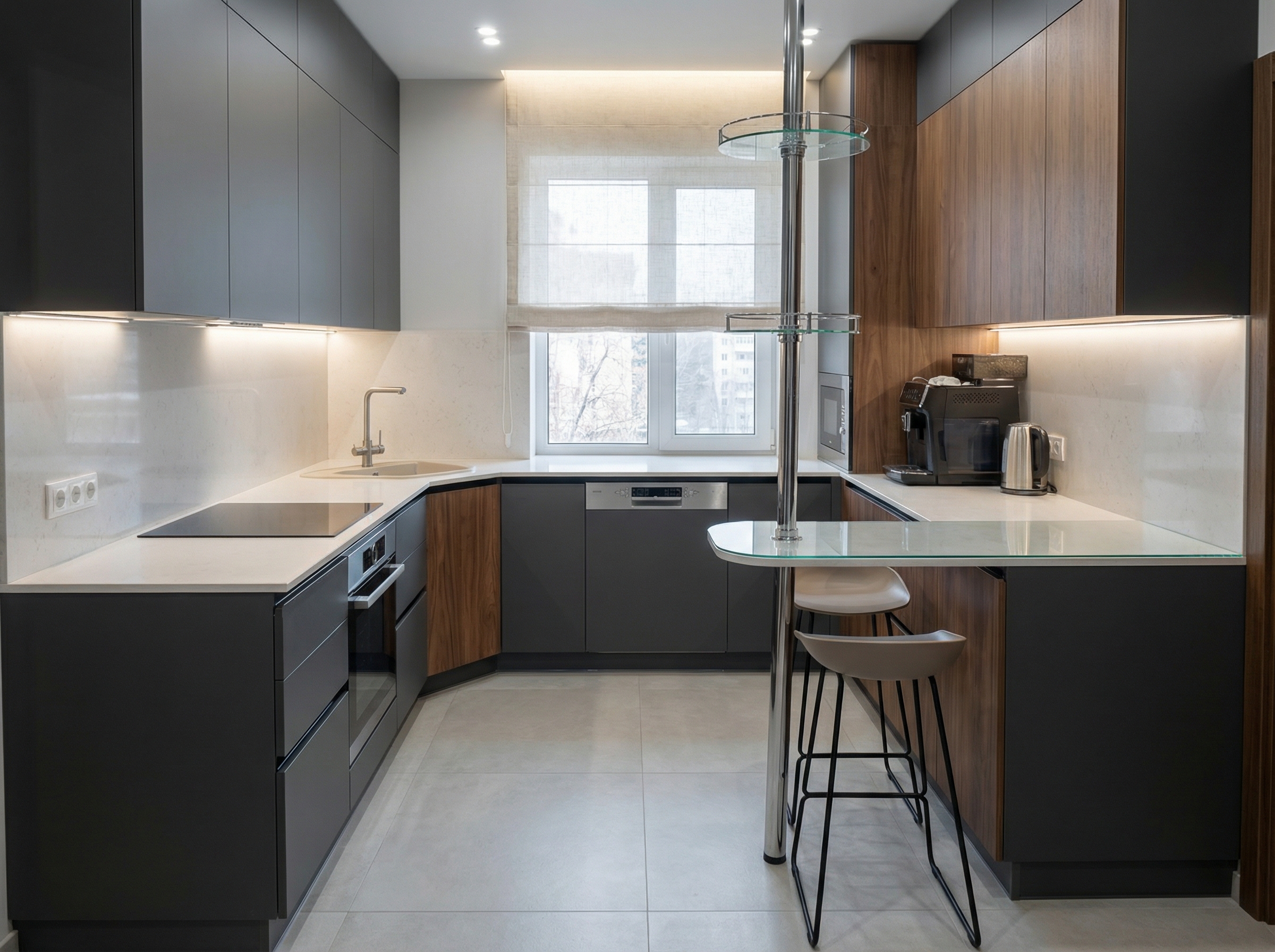 Дизайн кухни в стиле Минимализм — фото интерьера от нейросети RoomGPT