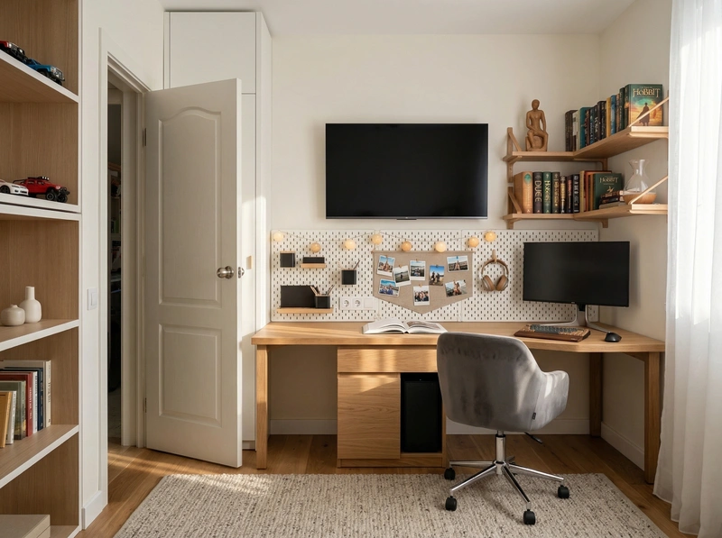 Дизайн спальни в стиле Хюгге — фото интерьера от нейросети RoomGPT