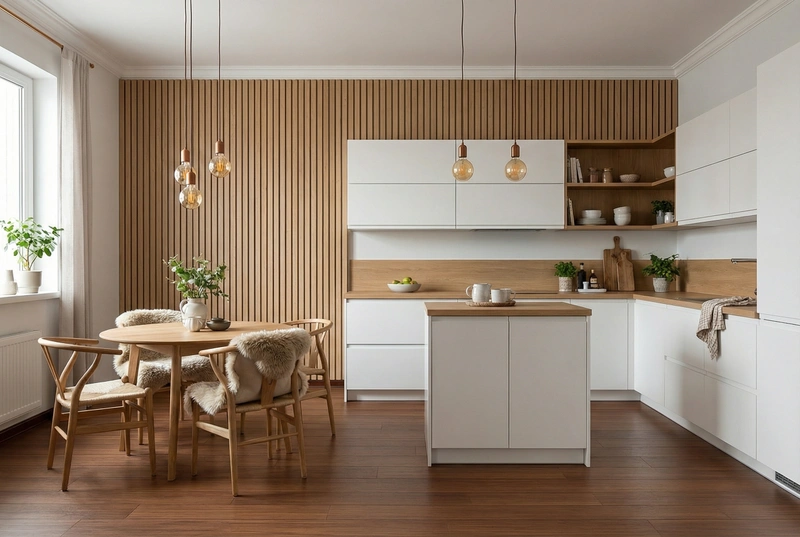 Дизайн интерьера в стиле Хюгге — Кухня от нейросети RoomGPT