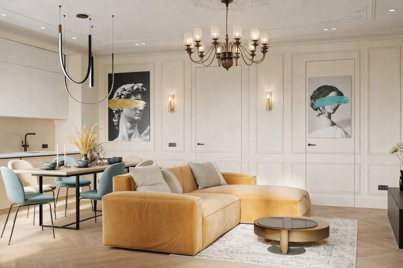 Дизайн гостиной в стиле Без стиля — фото интерьера от нейросети RoomGPT