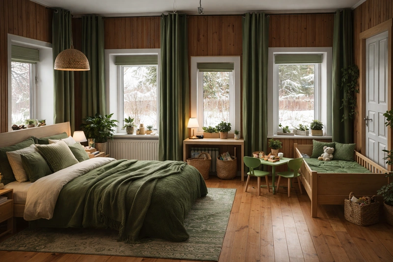 Дизайн интерьера в стиле Хюгге — Спальня от нейросети RoomGPT