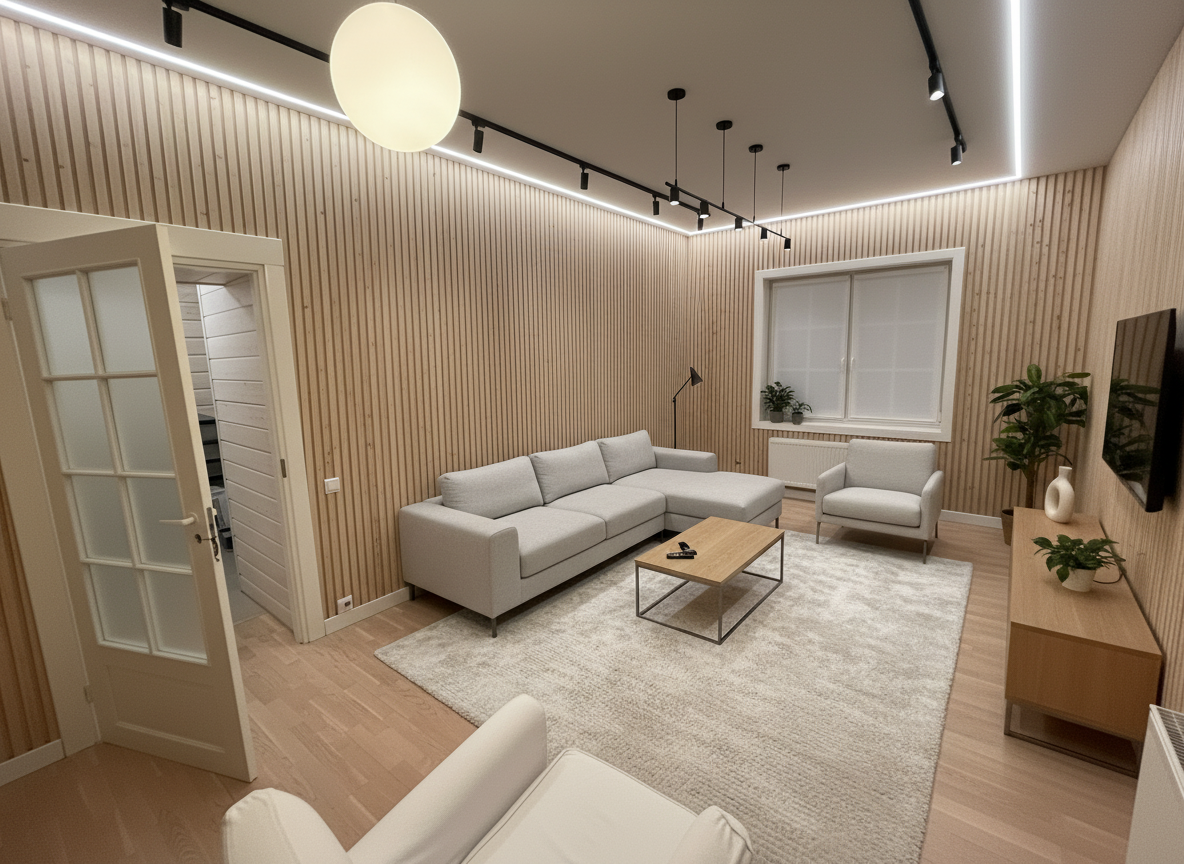 Дизайн гостиной в стиле Минимализм — фото интерьера от нейросети RoomGPT