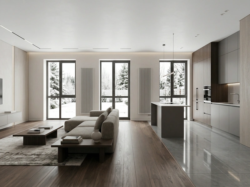 Дизайн гостиной в стиле Контемпорари — фото интерьера от нейросети RoomGPT