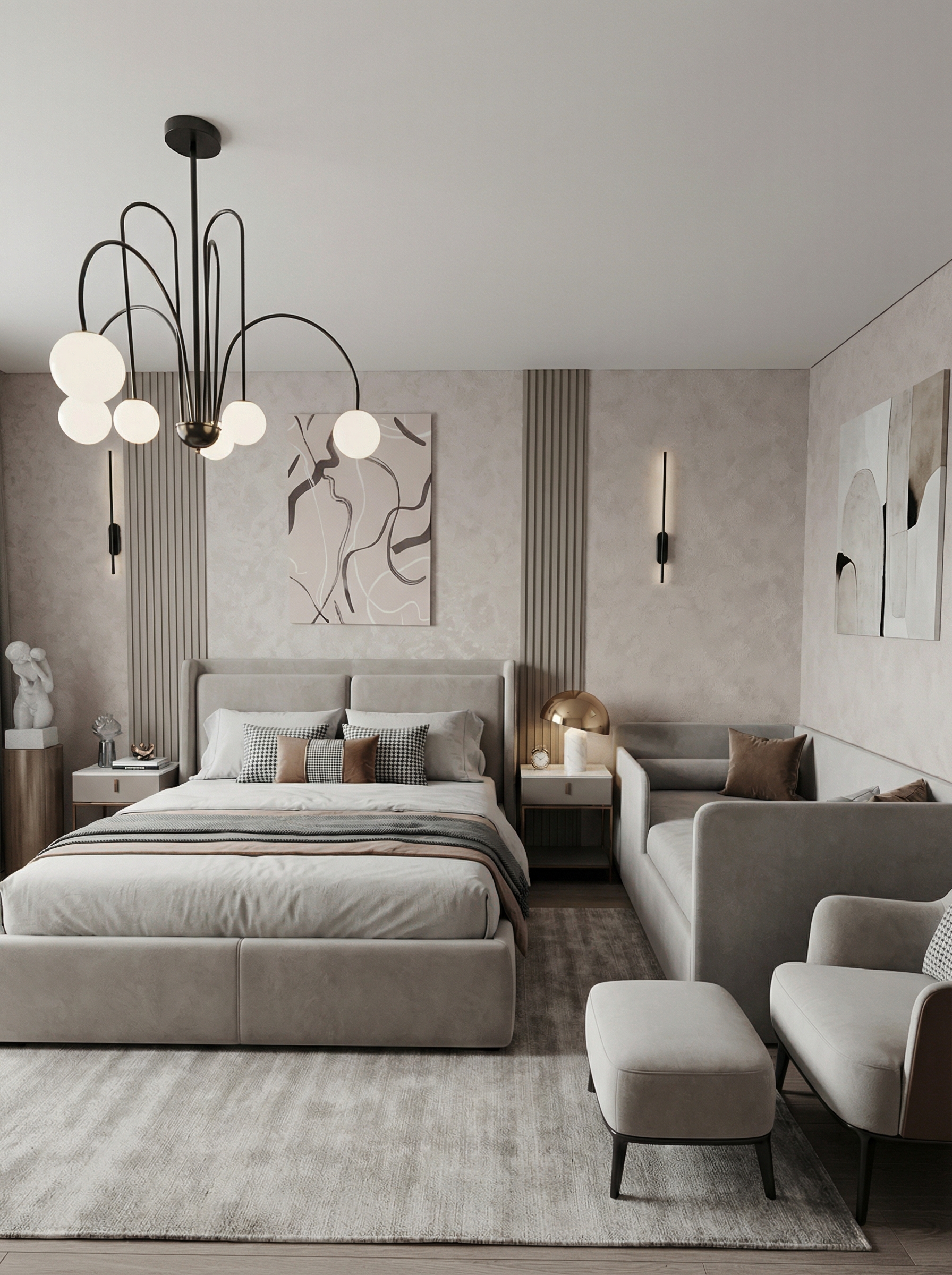 Дизайн спальни в стиле Минимализм — фото интерьера от нейросети RoomGPT