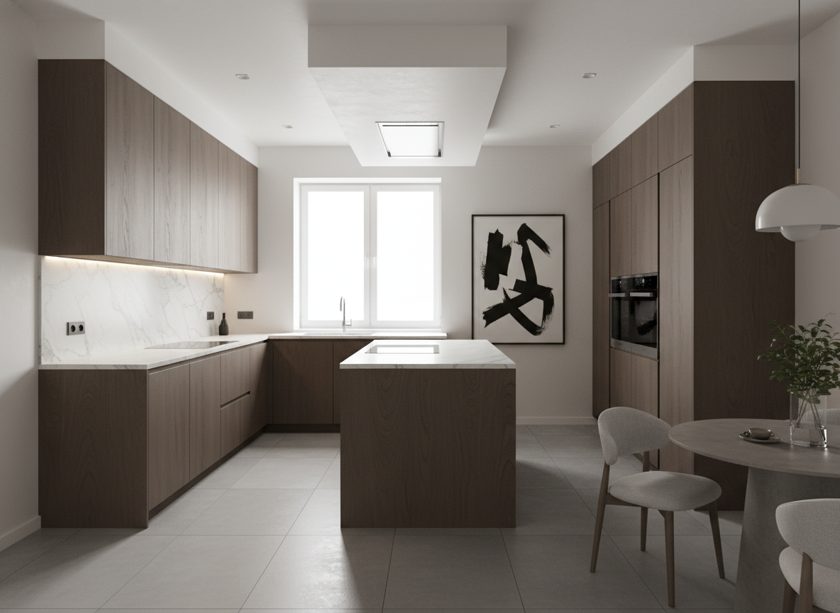 Дизайн кухни в стиле Минимализм — фото интерьера от нейросети RoomGPT