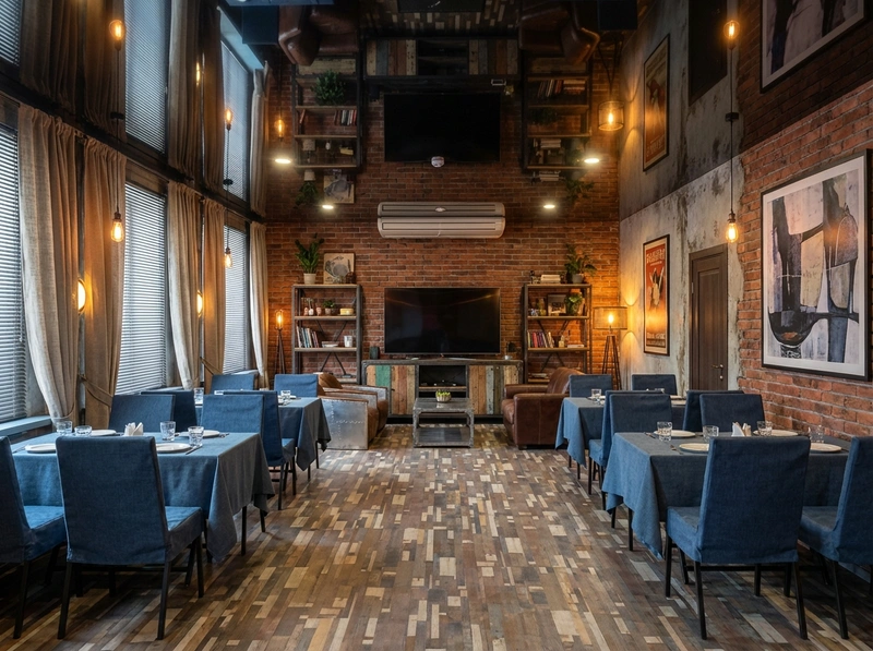 Дизайн интерьера в стиле Лофт — Гостиная от нейросети RoomGPT