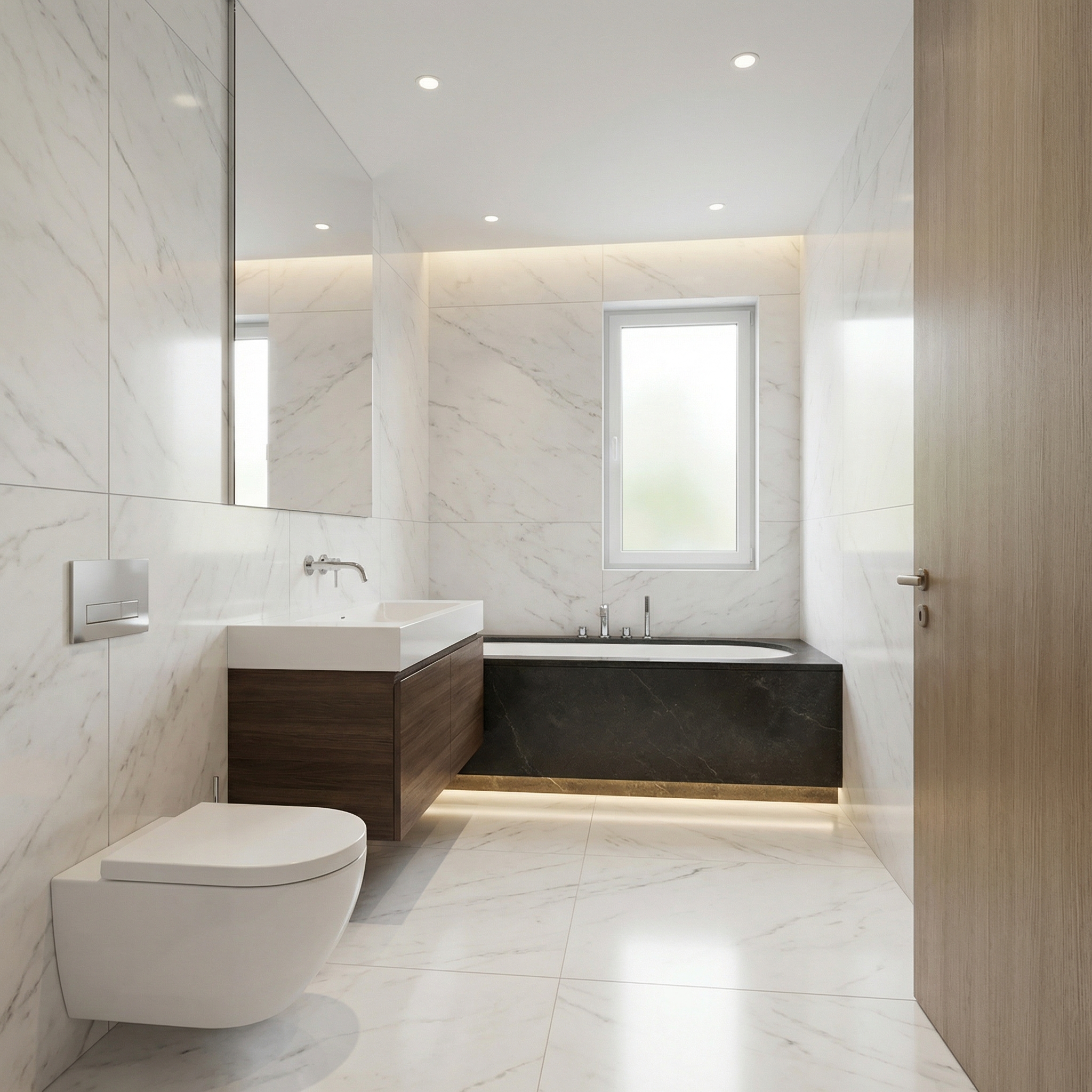 Дизайн ванной в стиле Минимализм — фото интерьера от нейросети RoomGPT