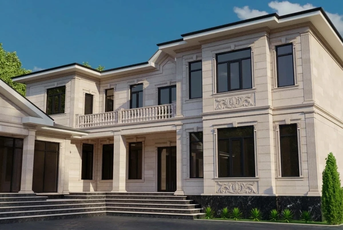 Дизайн фасада в стиле Неоклассика — Фасад от нейросети RoomGPT
