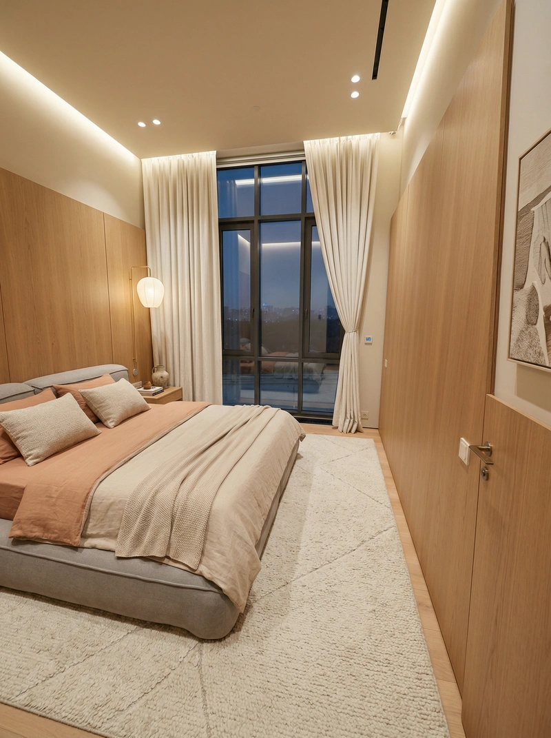 Дизайн интерьера в стиле Сканди — Спальня от нейросети RoomGPT