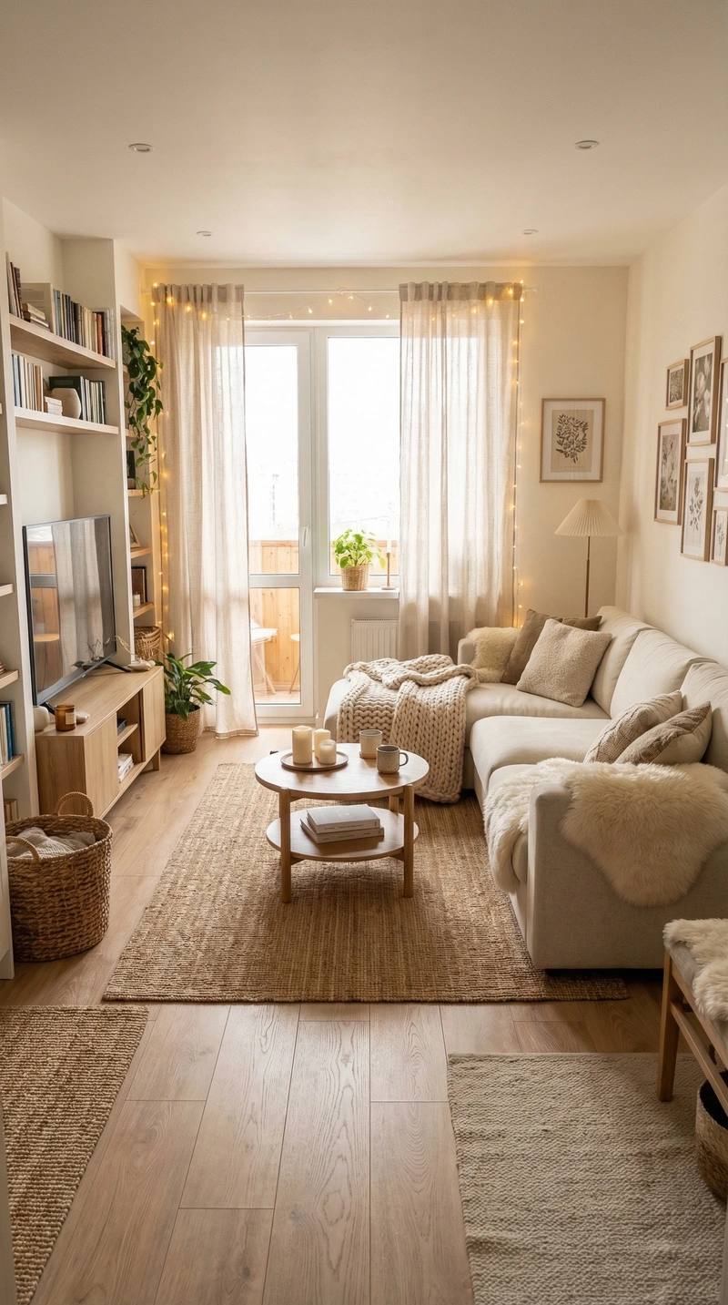 Дизайн интерьера в стиле Хюгге — Гостиная от нейросети RoomGPT