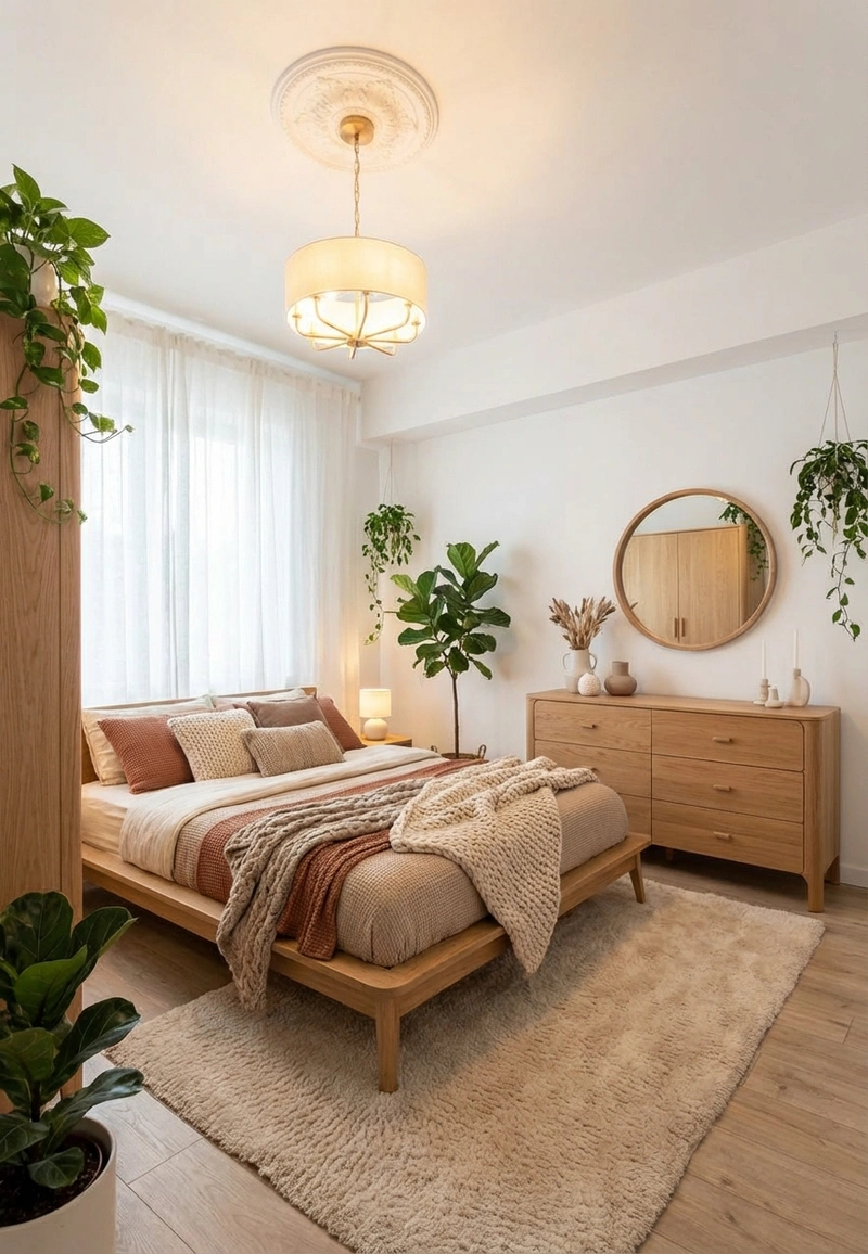 Дизайн интерьера в стиле Хюгге — Спальня от нейросети RoomGPT