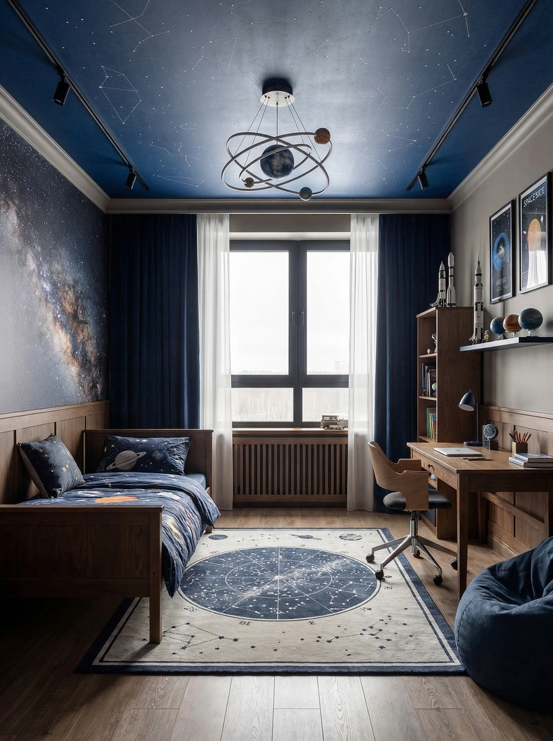 Дизайн интерьера в стиле Классика — Детская от нейросети RoomGPT