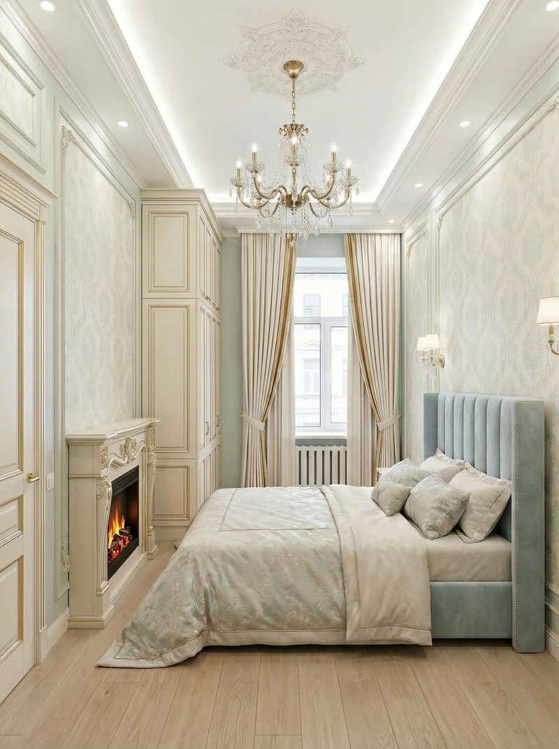 Дизайн интерьера в стиле Классика — Спальня от нейросети RoomGPT