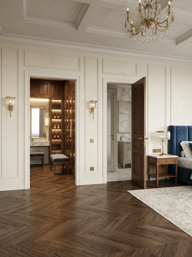 Дизайн интерьера в стиле Классика — Спальня от нейросети RoomGPT