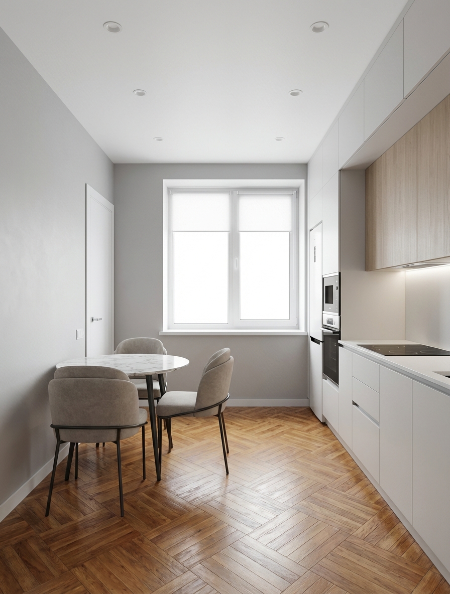 Дизайн кухни в стиле Минимализм — фото интерьера от нейросети RoomGPT