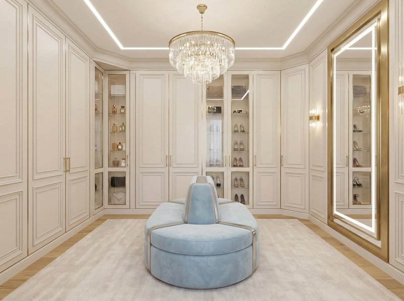 Дизайн интерьера в стиле Неоклассика — Гостиная от нейросети RoomGPT
