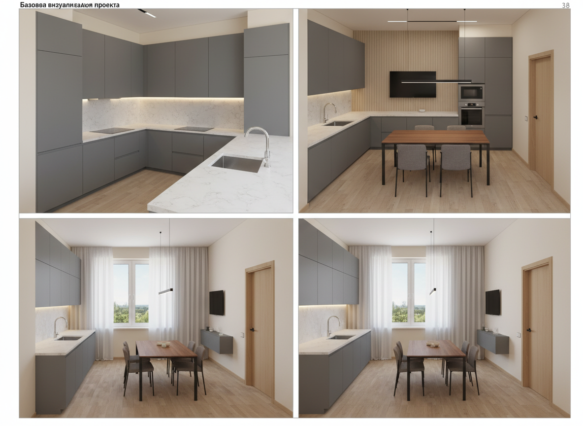 Дизайн кухни в стиле Минимализм — фото интерьера от нейросети RoomGPT