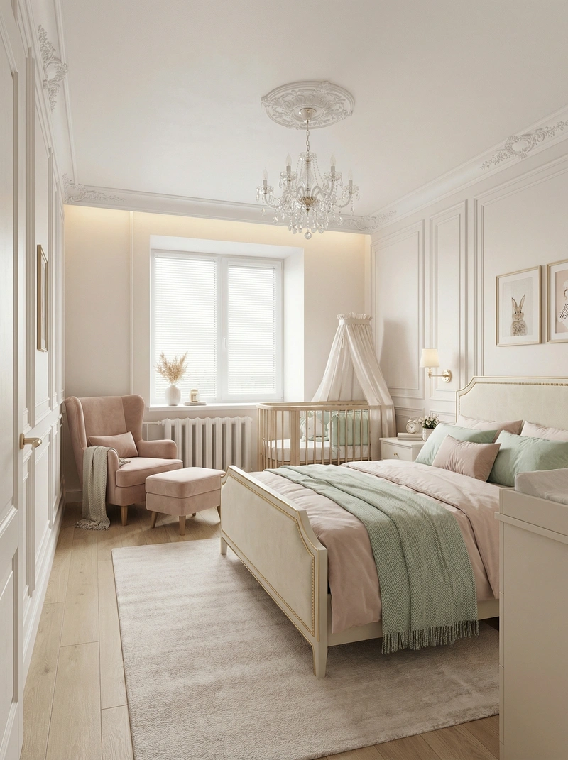 Дизайн интерьера в стиле Классика — Спальня от нейросети RoomGPT