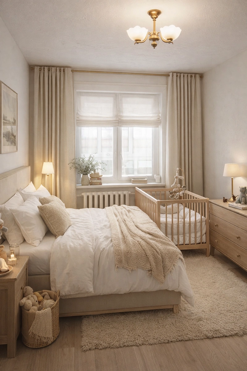 Дизайн интерьера в стиле Хюгге — Спальня от нейросети RoomGPT