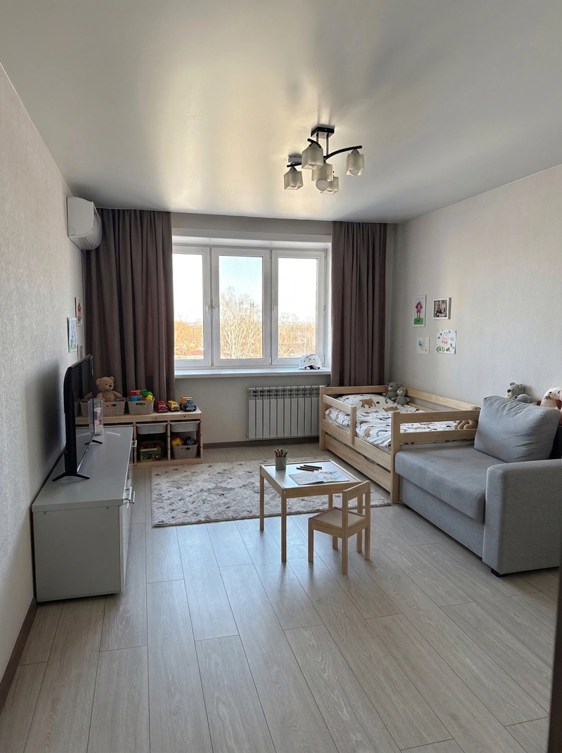 Дизайн детской в стиле Без стиля — фото интерьера от нейросети RoomGPT